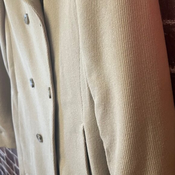 Sisley Italy Wool Blend Double-Breasted Trench Coat - Tan/Beige - Size 40 - Picture 6 of 9
